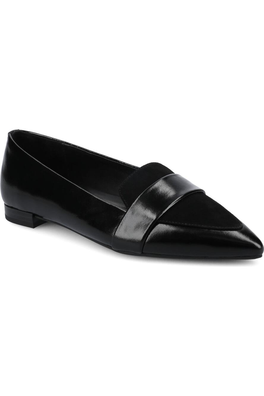 Birdies Leather Sparrow Loafers Flats, Black Licorice, 9